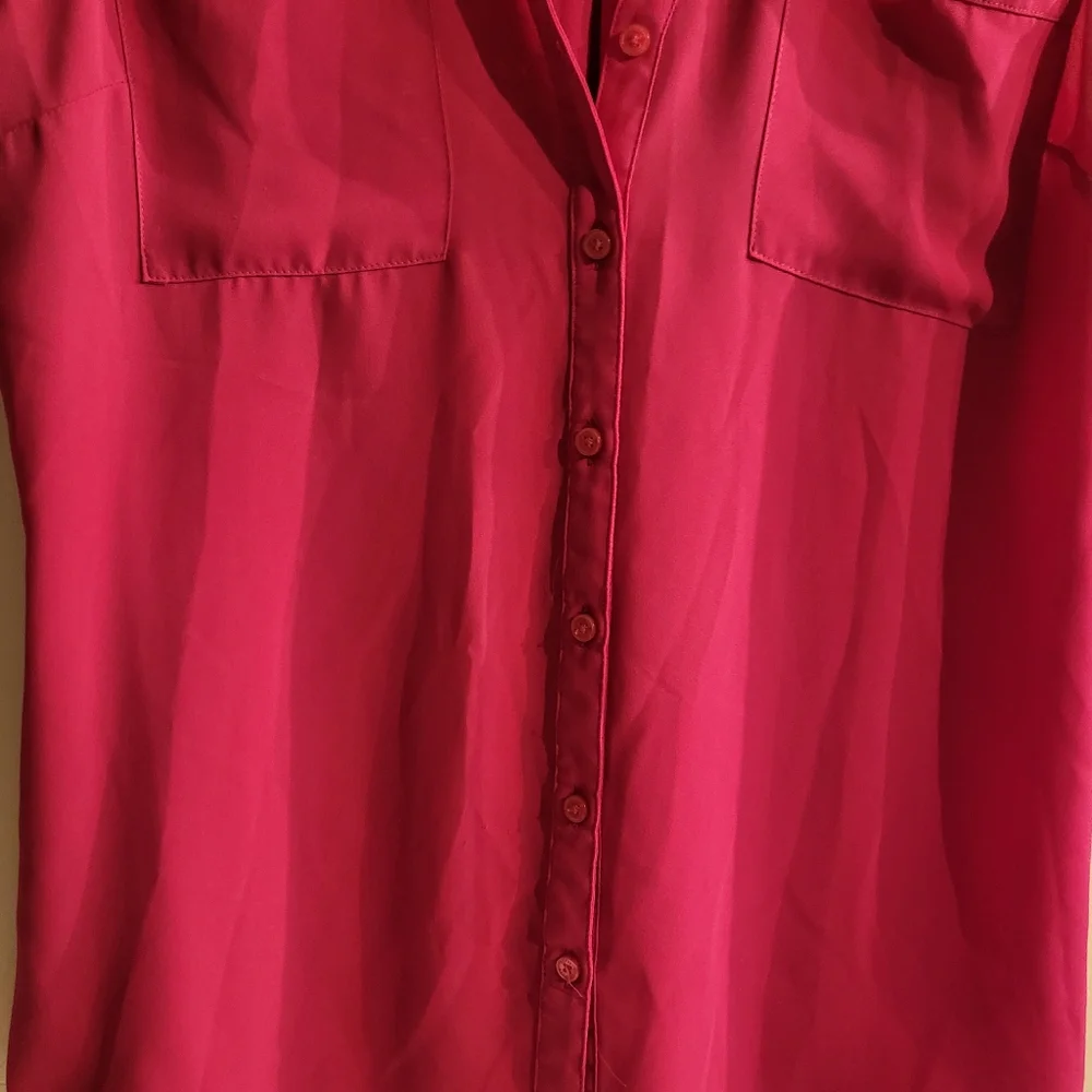 Express Women's Pink Sleeveless Sheer Top - Picture 5 of 7
